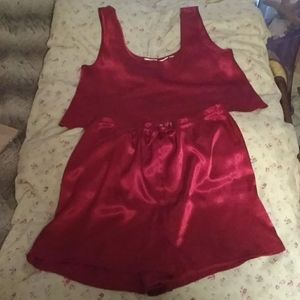Victoria's Secret red pajama set, high waisted